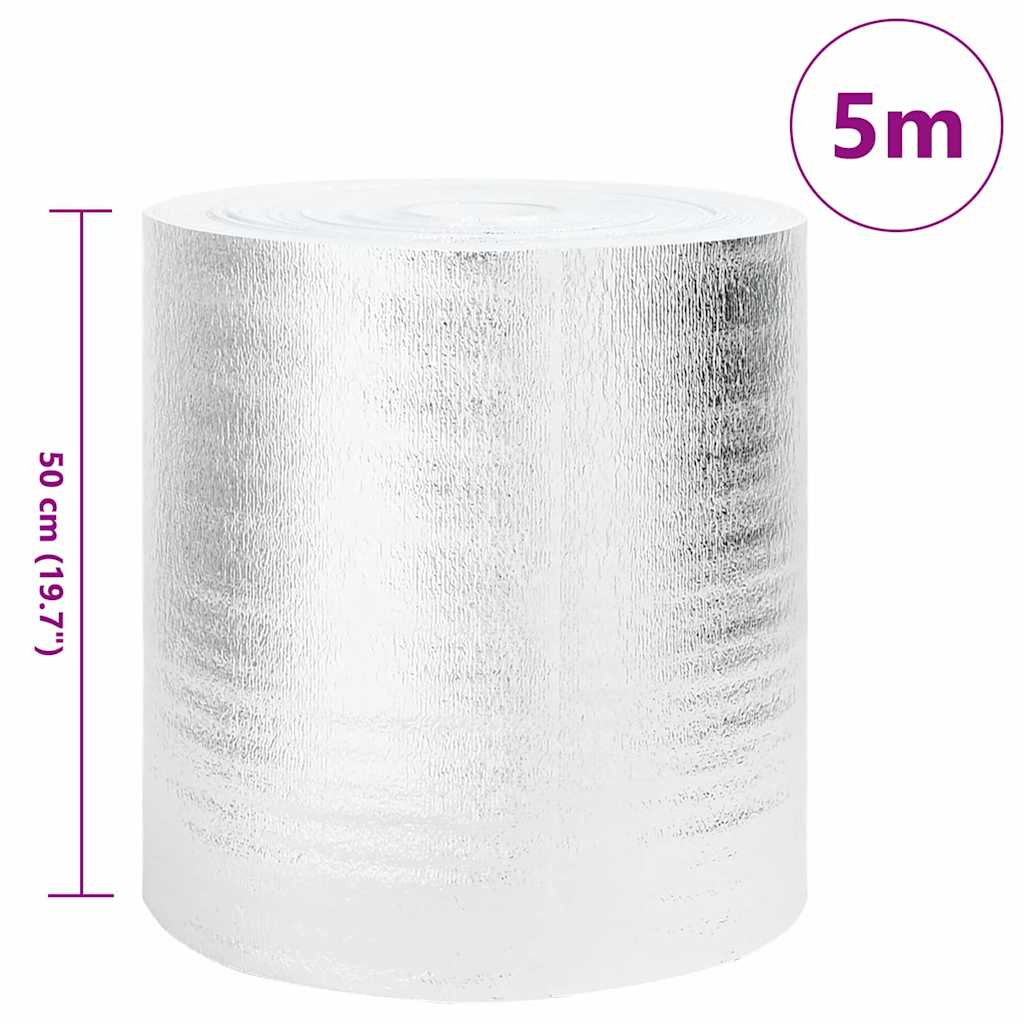 Refletor de calor para radiador Prateado 0.5 x 25 m Alumínio