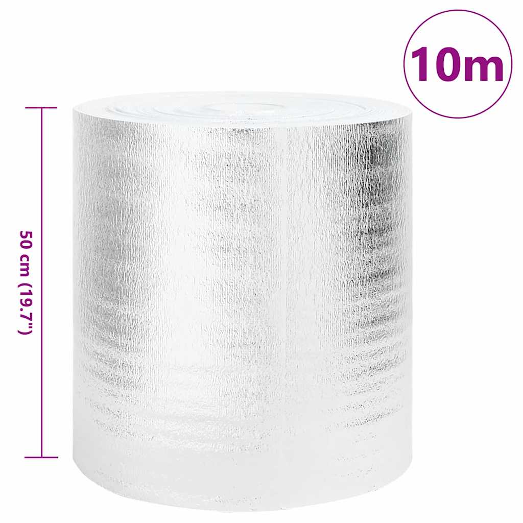 Refletor de calor para radiador Prateado 0.5 x 10 m Alumínio