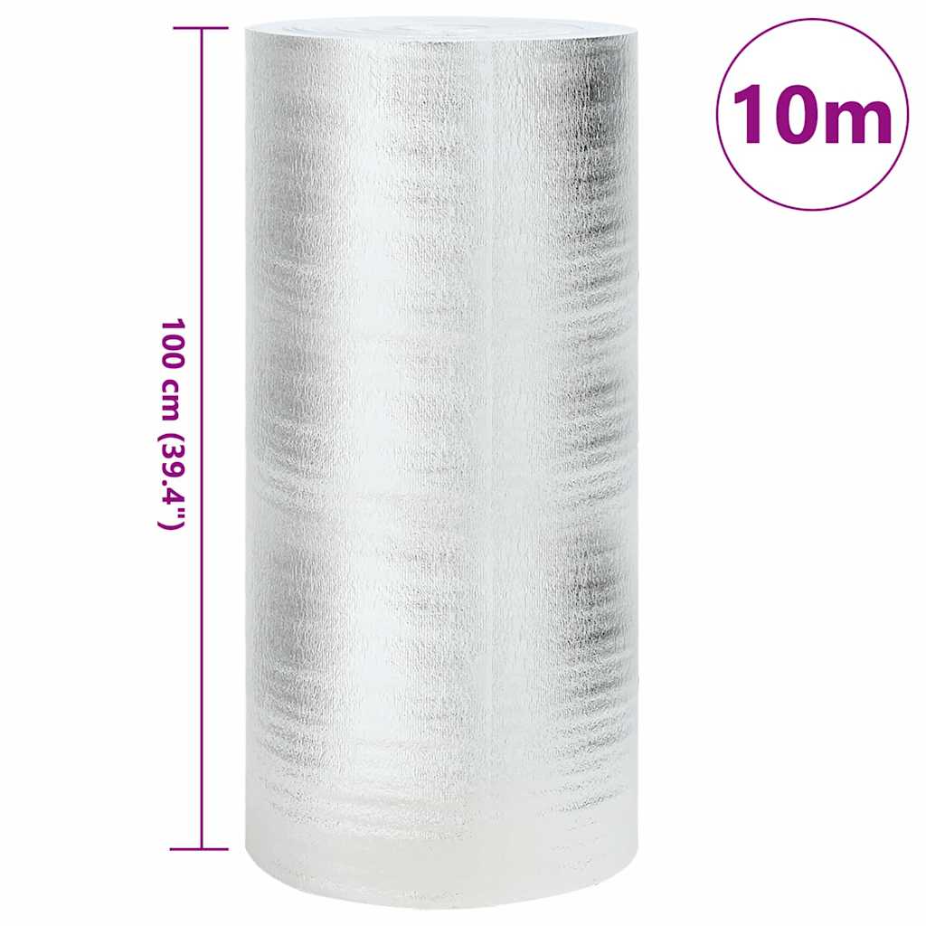 Refletor de calor para radiador Prateado 1 x 10 m Alumínio
