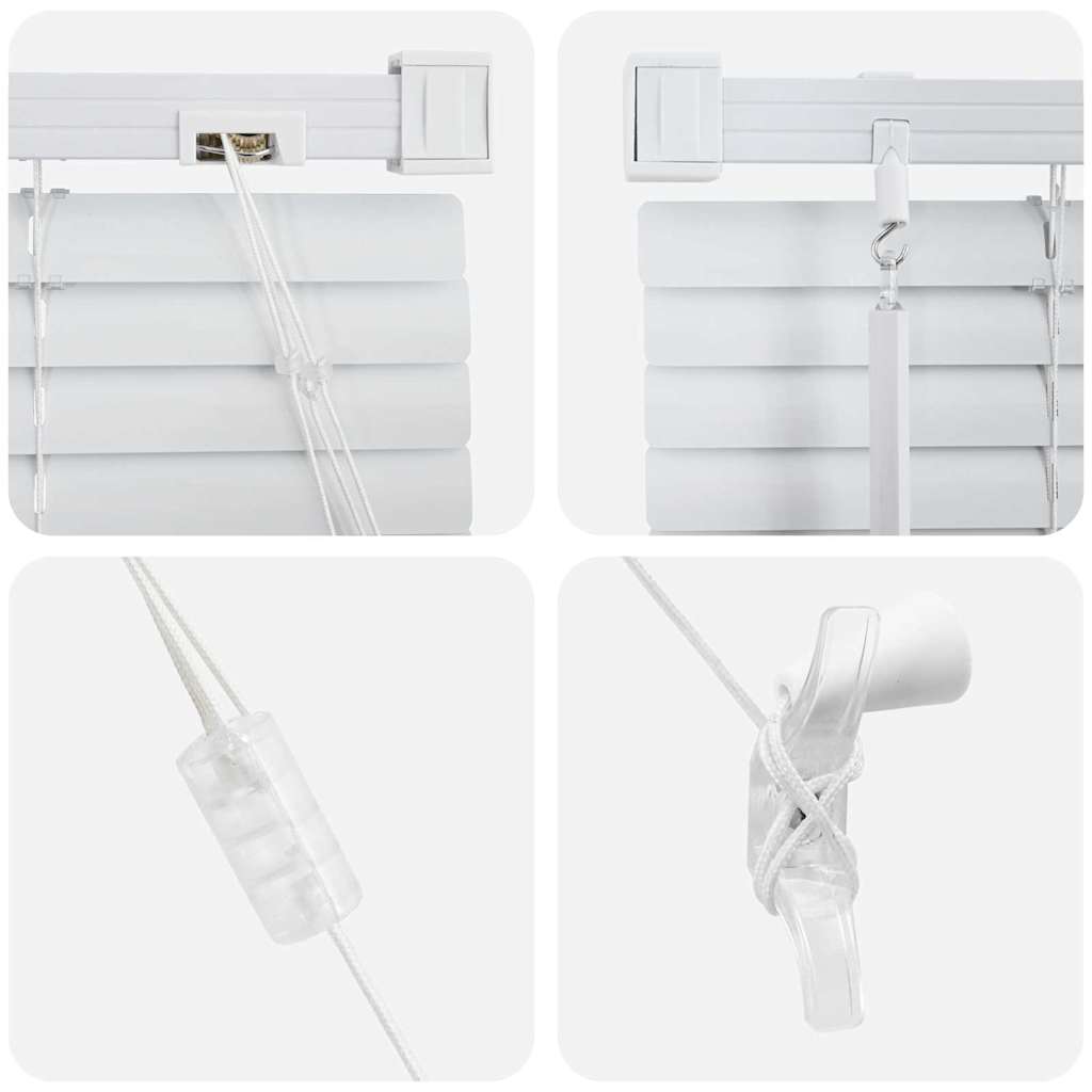 Persiana de Janela com cortinas Manual Branco Alumínio