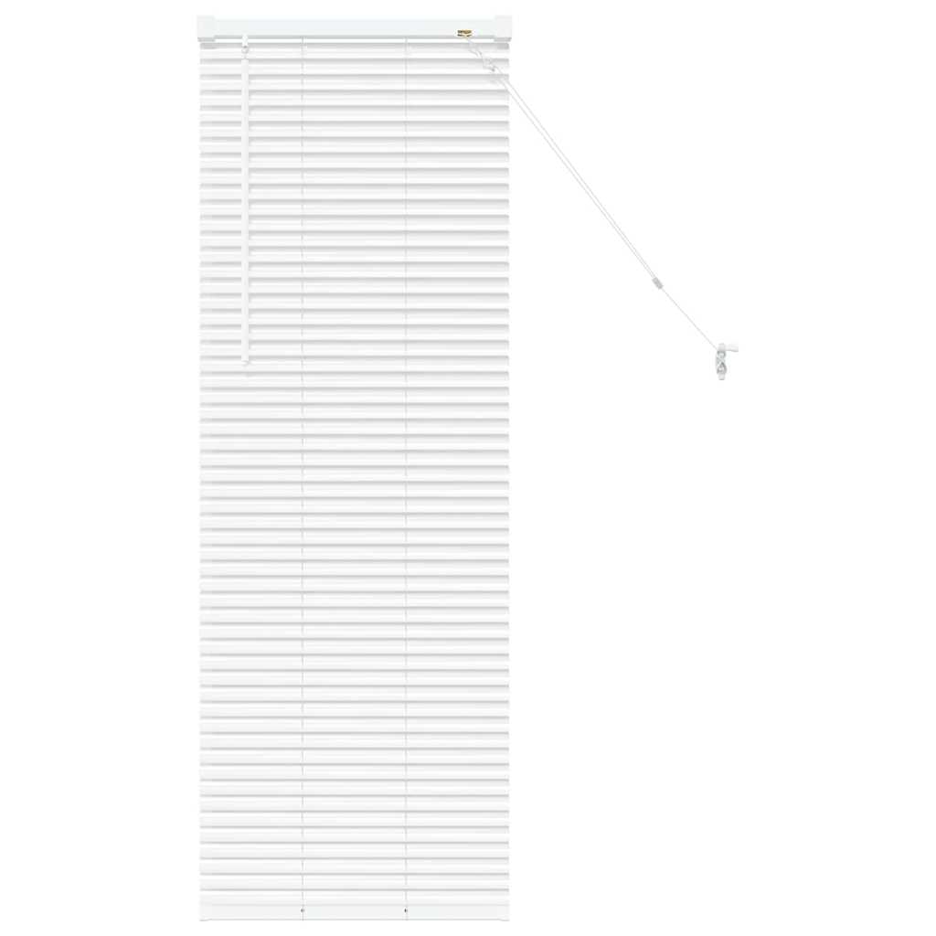 Persiana de Janela com cortinas Manual Branco Alumínio