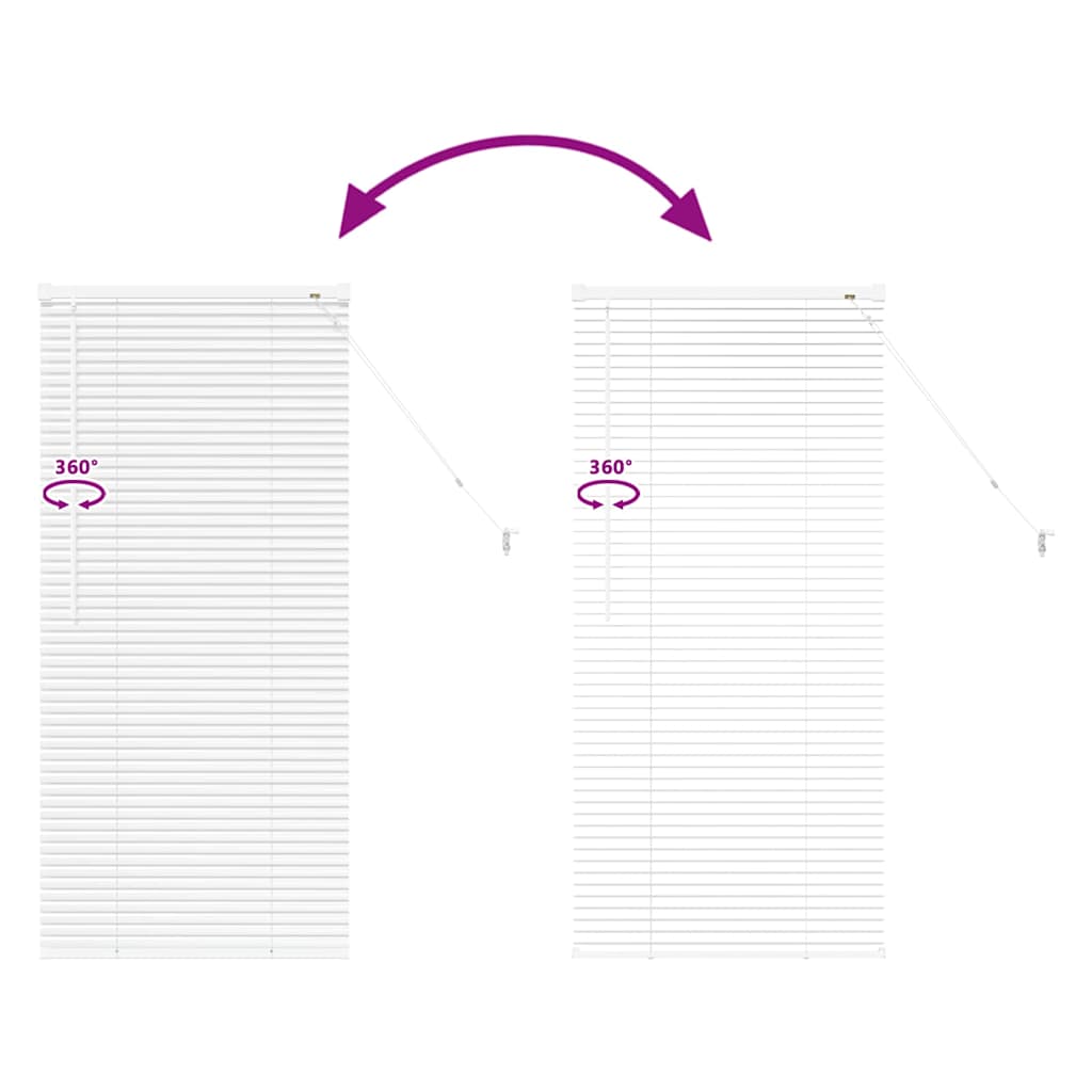 Persiana de Janela com cortinas Manual Branco Alumínio