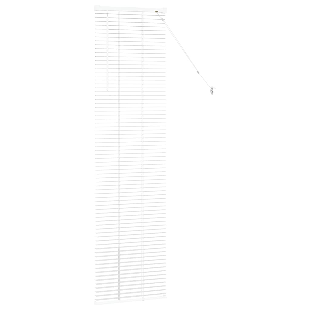 Persiana de Janela com cortinas Manual Branco Alumínio