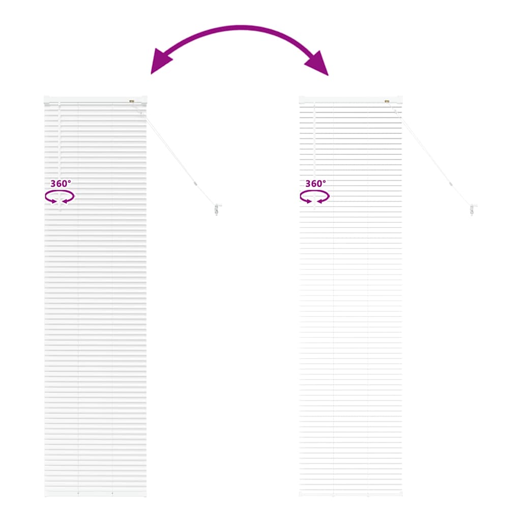 Persiana de Janela com cortinas Manual Branco Alumínio