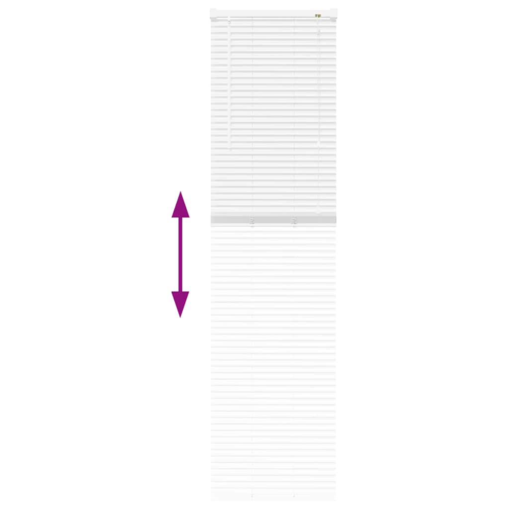 Persiana de Janela com cortinas Manual Branco Alumínio