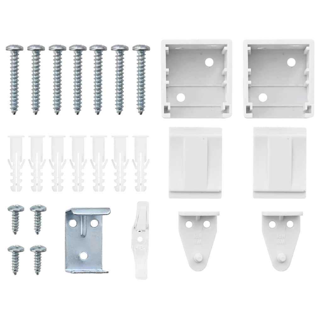 Persiana de Janela com cortinas Manual Branco Alumínio