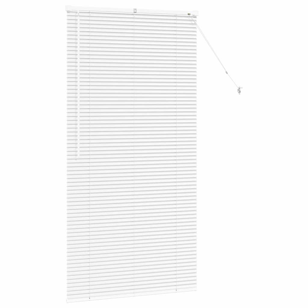 Persiana de Janela com cortinas Manual Branco Alumínio