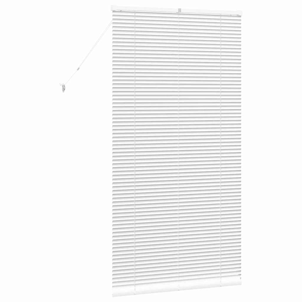 Persiana de Janela com cortinas Manual Branco Alumínio