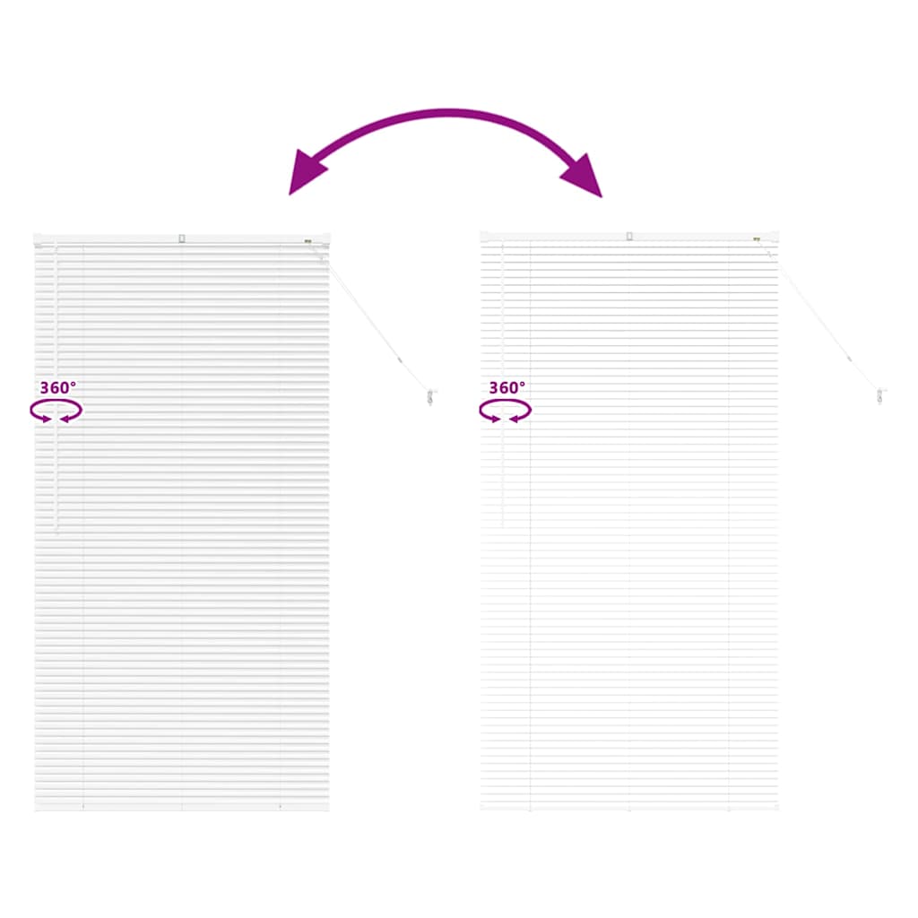 Persiana de Janela com cortinas Manual Branco Alumínio