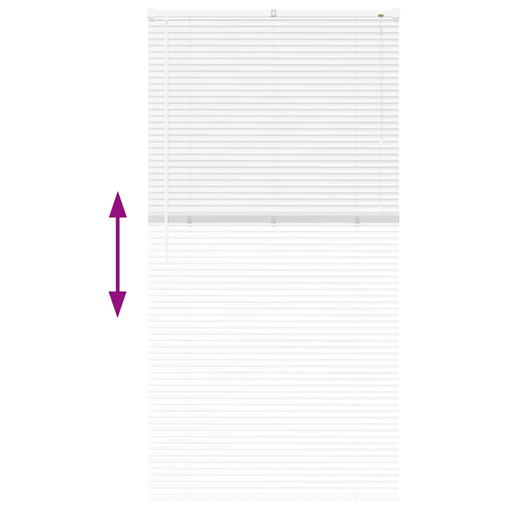 Persiana de Janela com cortinas Manual Branco Alumínio