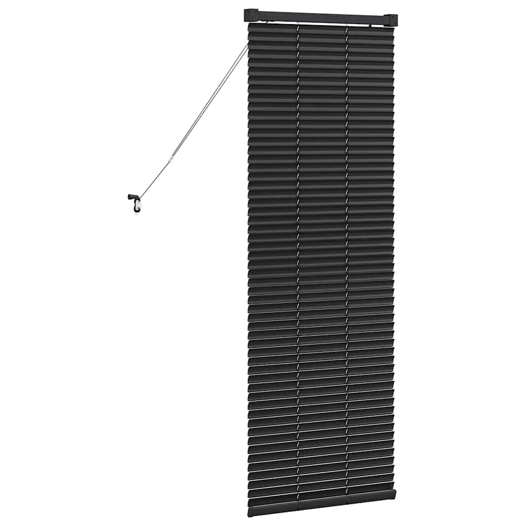 Persiana de Janela com cortinas Manual Preto Alumínio