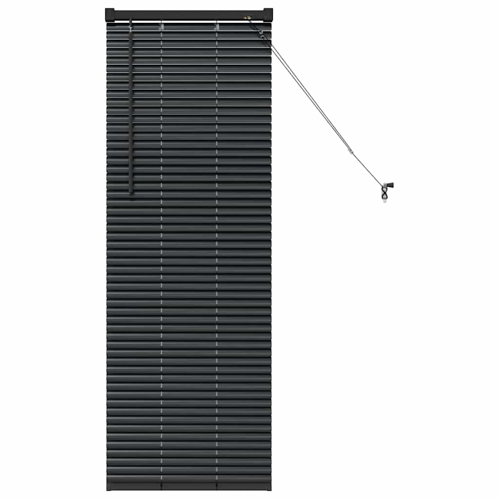 Persiana de Janela com cortinas Manual Preto Alumínio