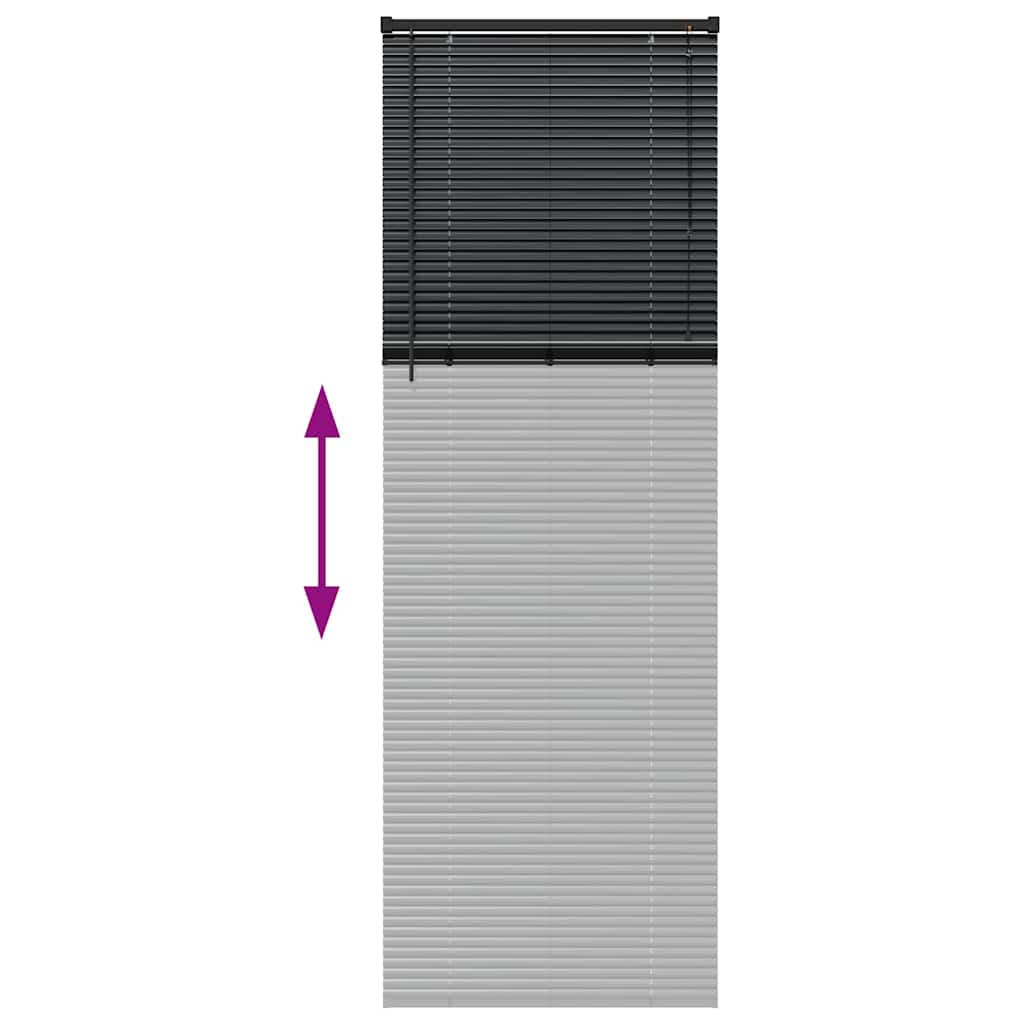 Persiana de Janela com cortinas Manual Preto Alumínio