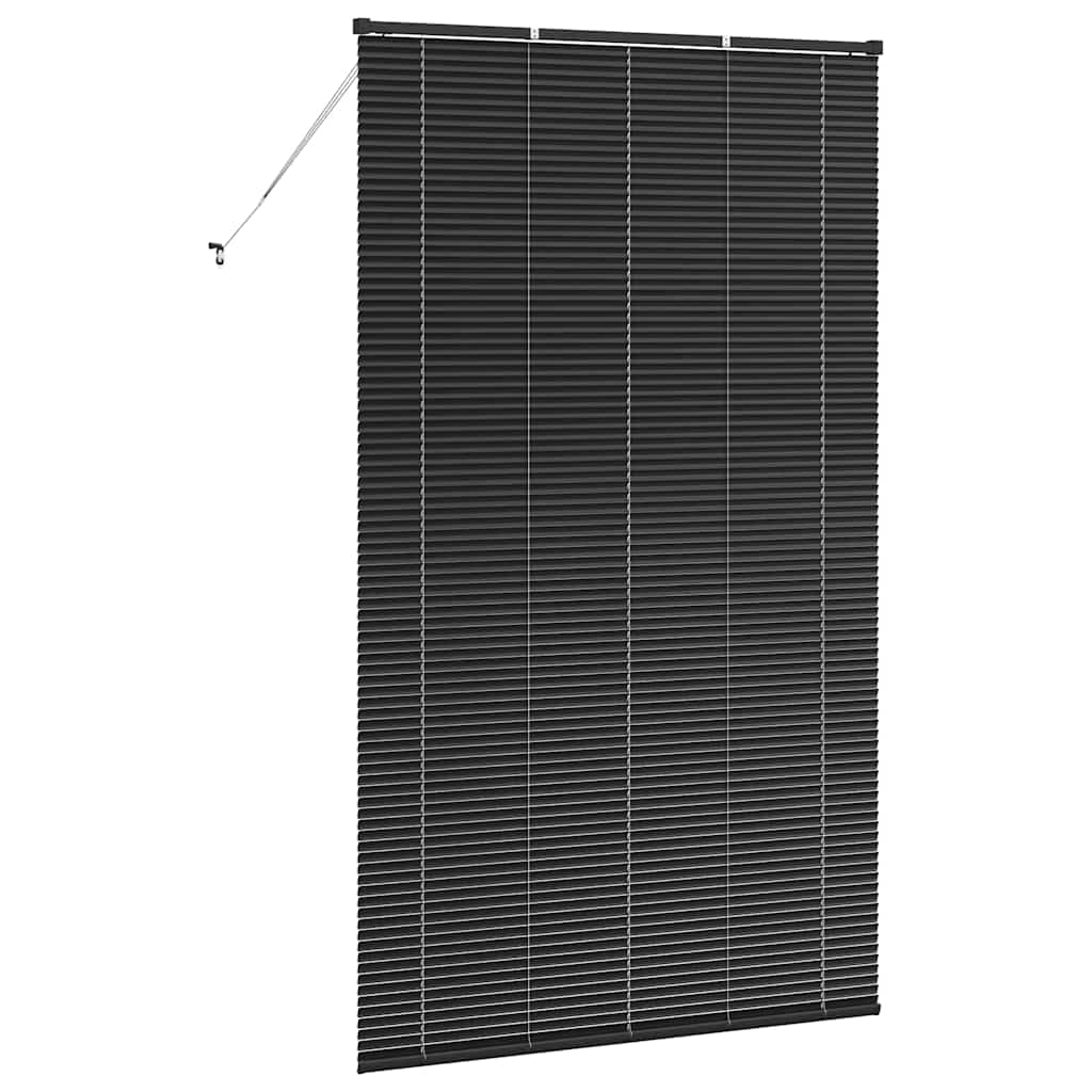 Persiana de Janela com cortinas Manual Preto Alumínio