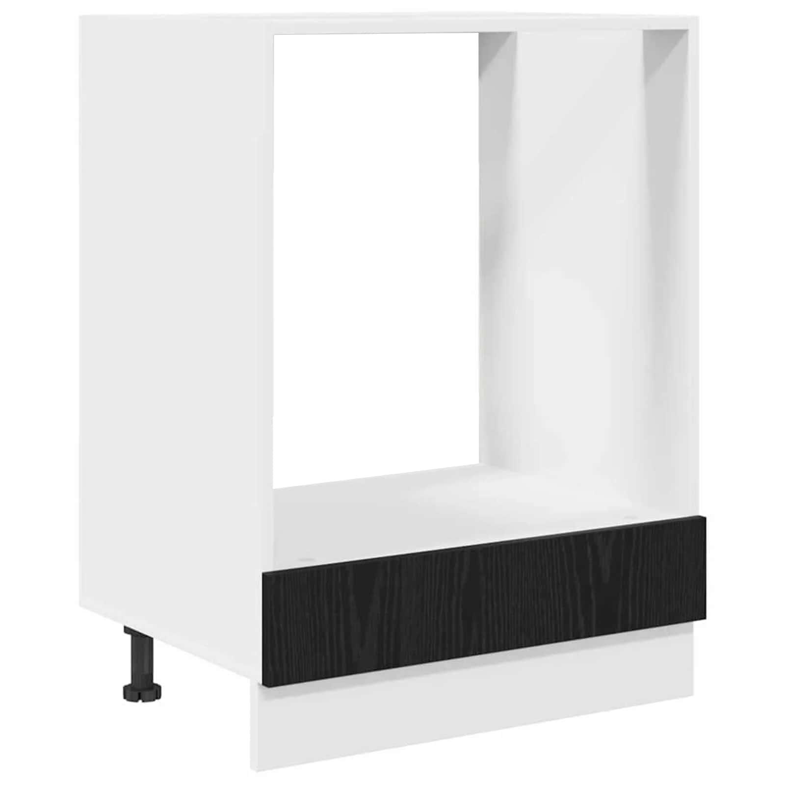 Armário de forno Riga Carvalho preto 60 x 46 x 81,5 cm