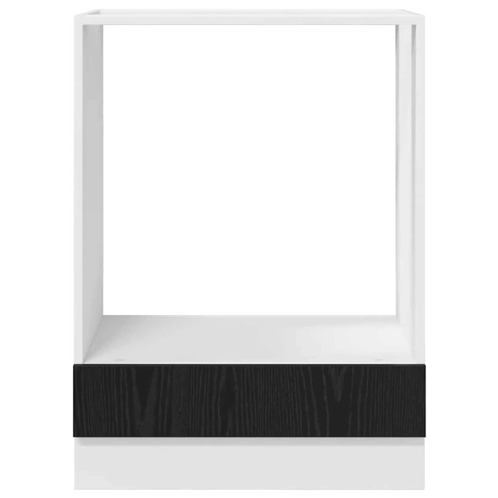 Armário de forno Riga Carvalho preto 60 x 46 x 81,5 cm