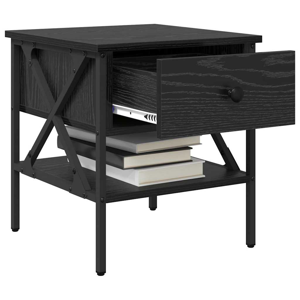 Armário de Cabeceira com gaveta Carvalho preto 40 x 42 x 45 cm