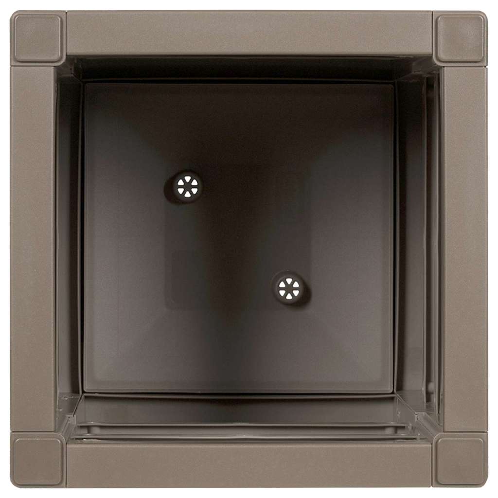 Vaso de Jardim Cinzeto 36 x 36 x 35 cm Polipropileno