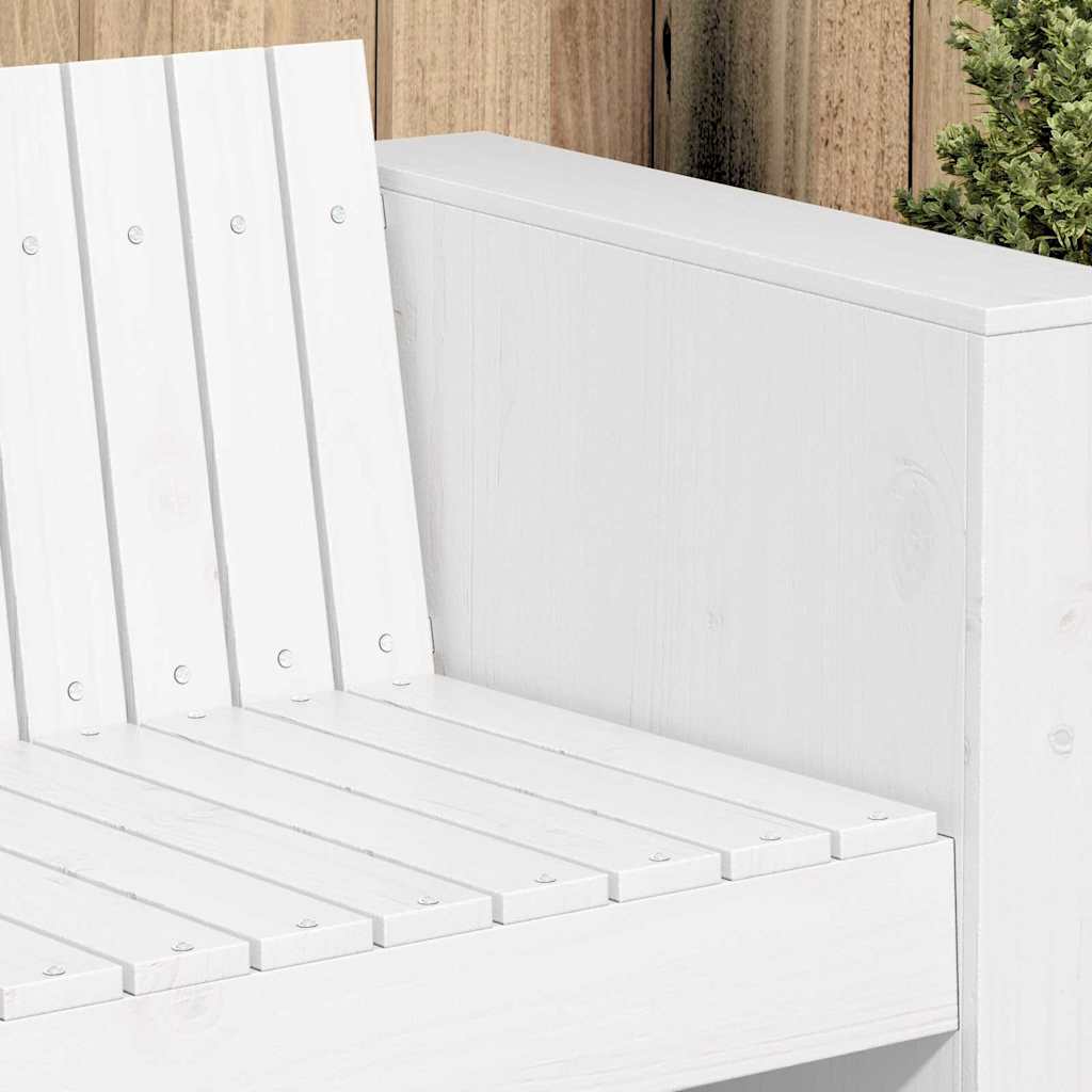 Sofá de jardim Branco 185.5 x 60 x 62 cm