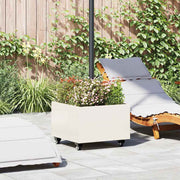Base de Parasol com Plantador Branco 45 x 45 x 45 cm Aço
