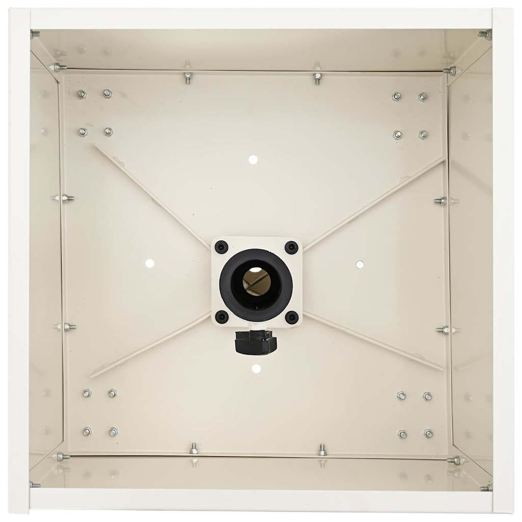 Base de Parasol com Plantador Branco 45 x 45 x 45 cm Aço