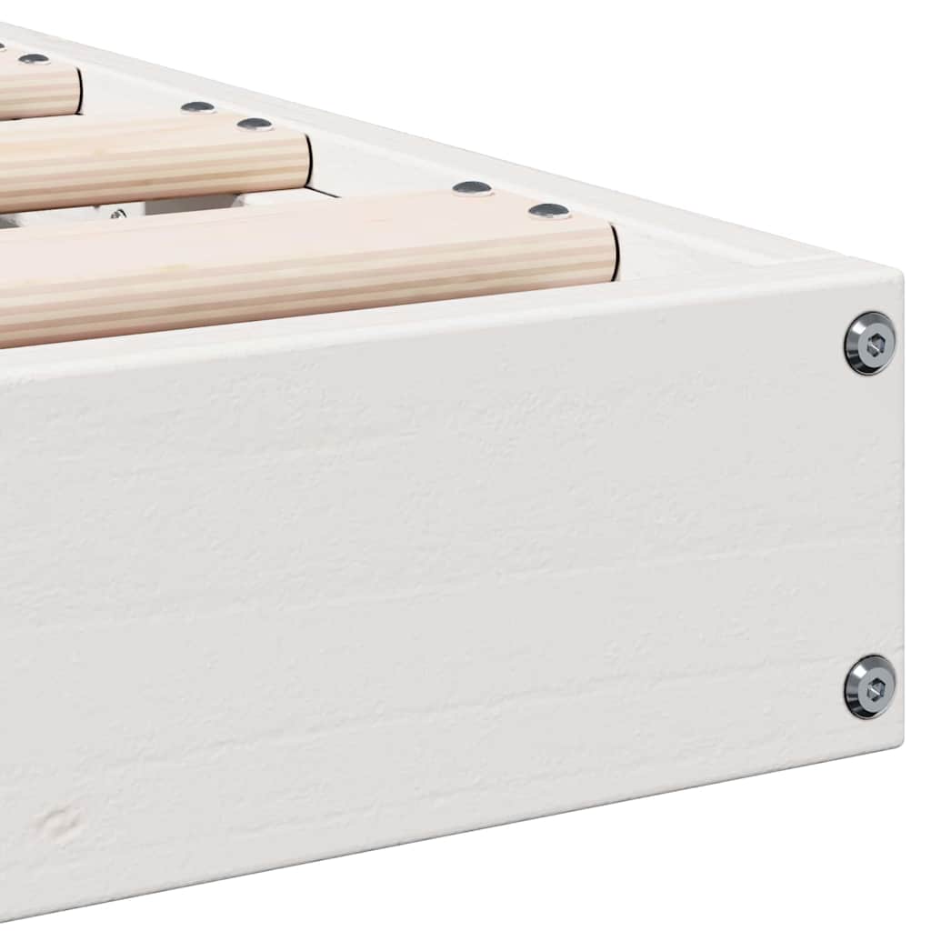 Estrutura de cama de chão Branco 90 x 210 cm