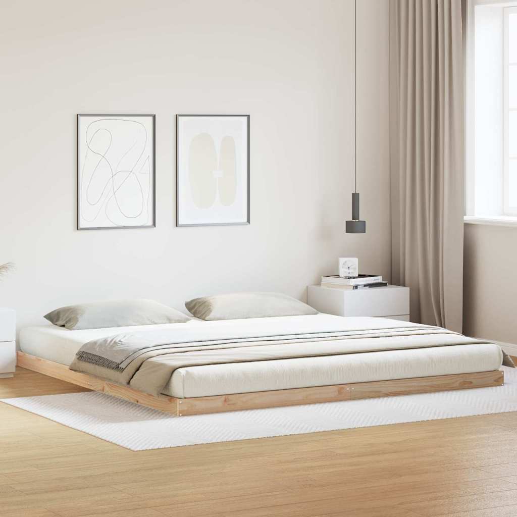 Estrutura de cama de chão Natural 200 x 220 cm