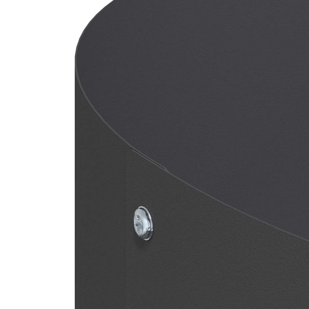 Vasos de Jardim 5 pcs Preto 30 x 30 x 20 cm Aço