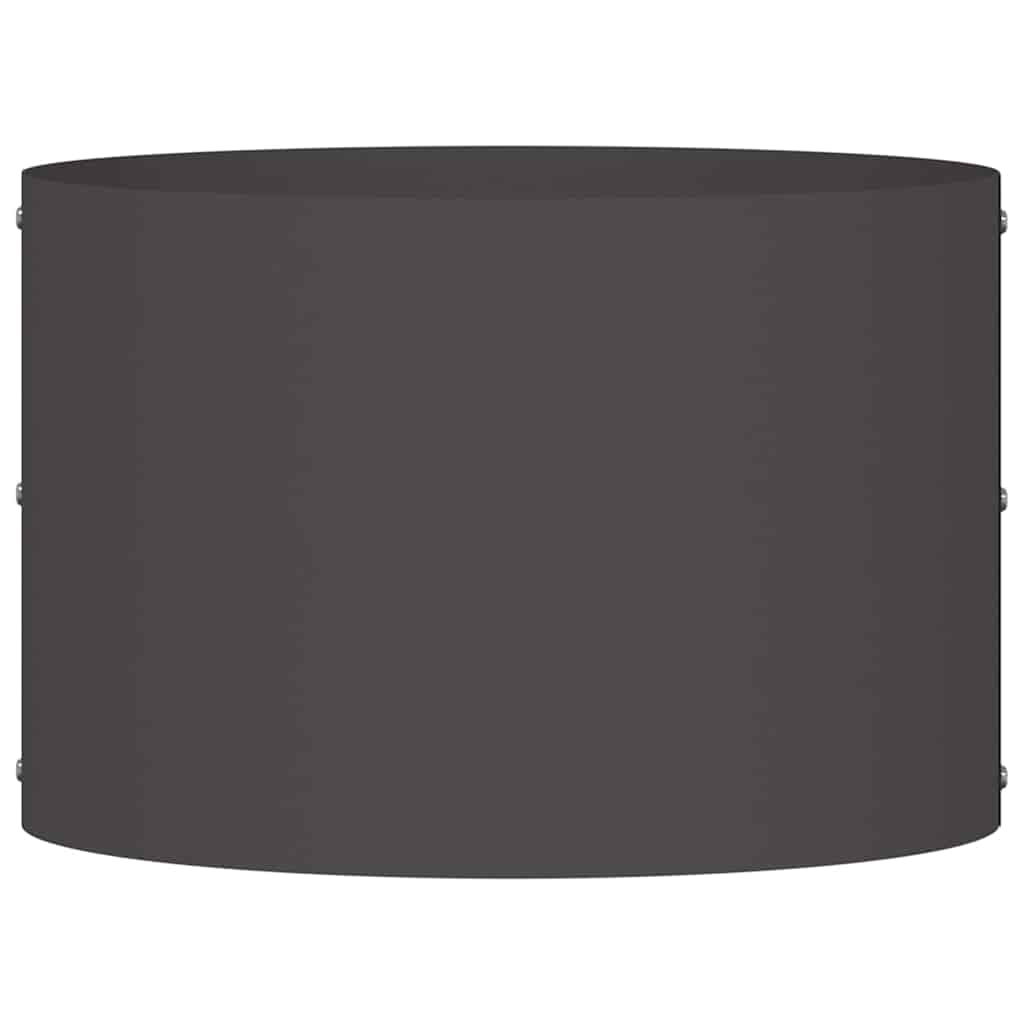 Vasos de Jardim 5 pcs Preto 30 x 30 x 20 cm Aço