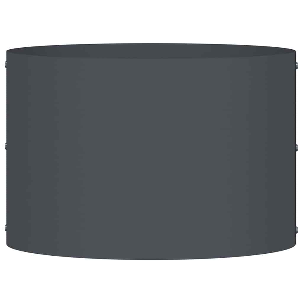 Vaso de Jardim Antracite 30 x 30 x 20 cm Aço laminado a frio