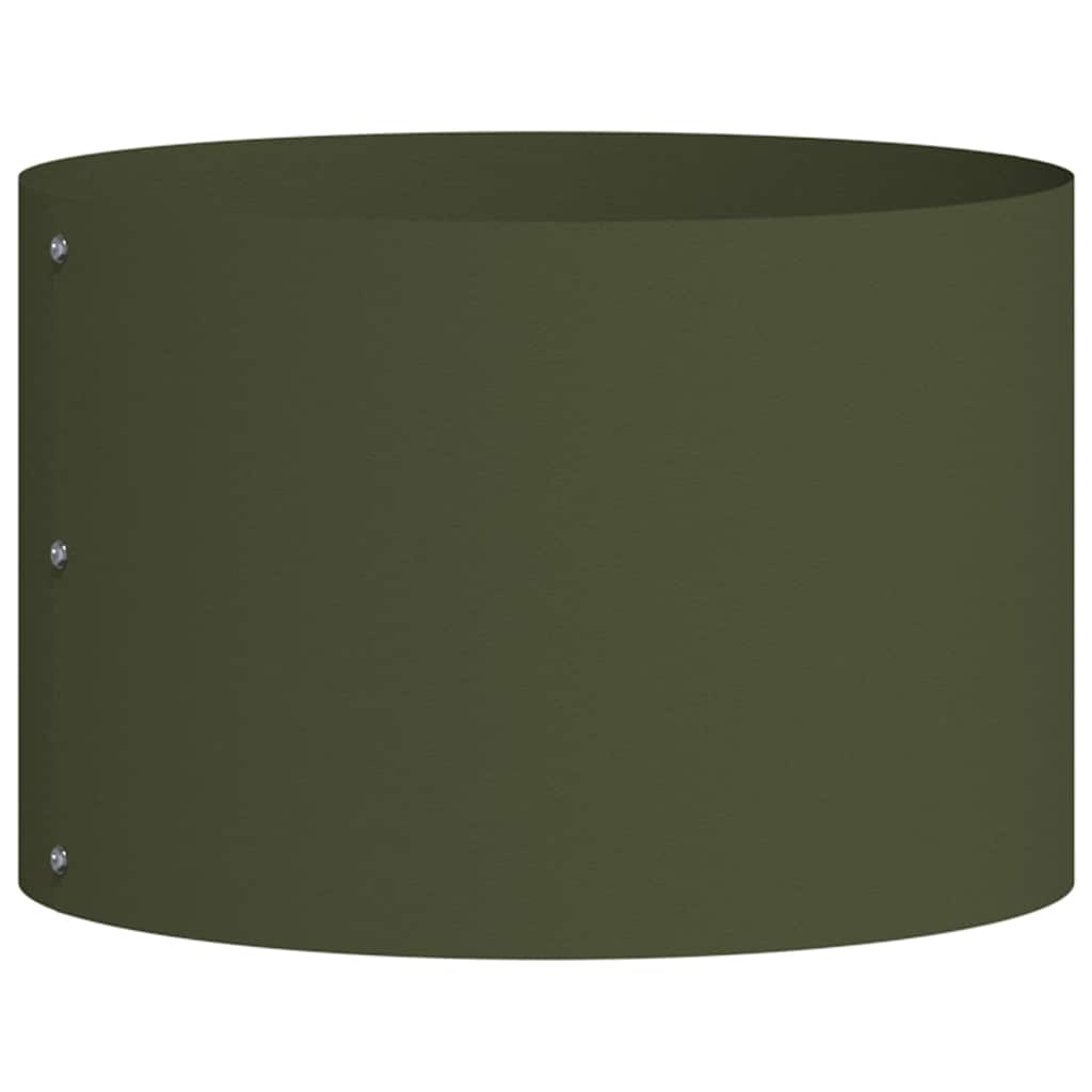 Vaso de Jardim Verde Oliva 30 x 30 x 20 cm Aço laminado a frio