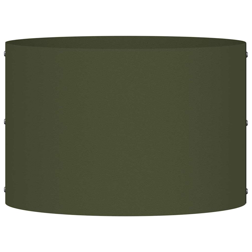 Vaso de Jardim Verde Oliva 30 x 30 x 20 cm Aço laminado a frio