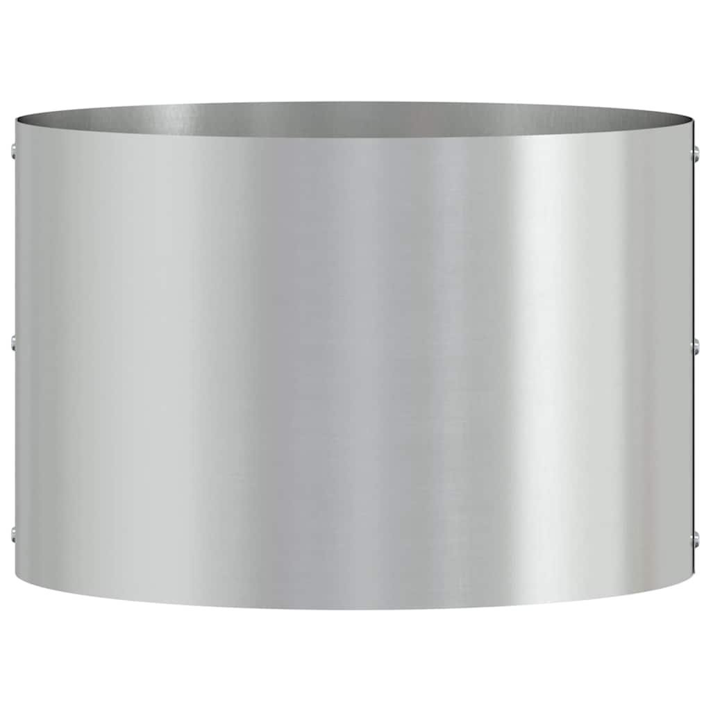 Vaso de Jardim Prateado 30 x 30 x 20 cm Aço Galvanizado