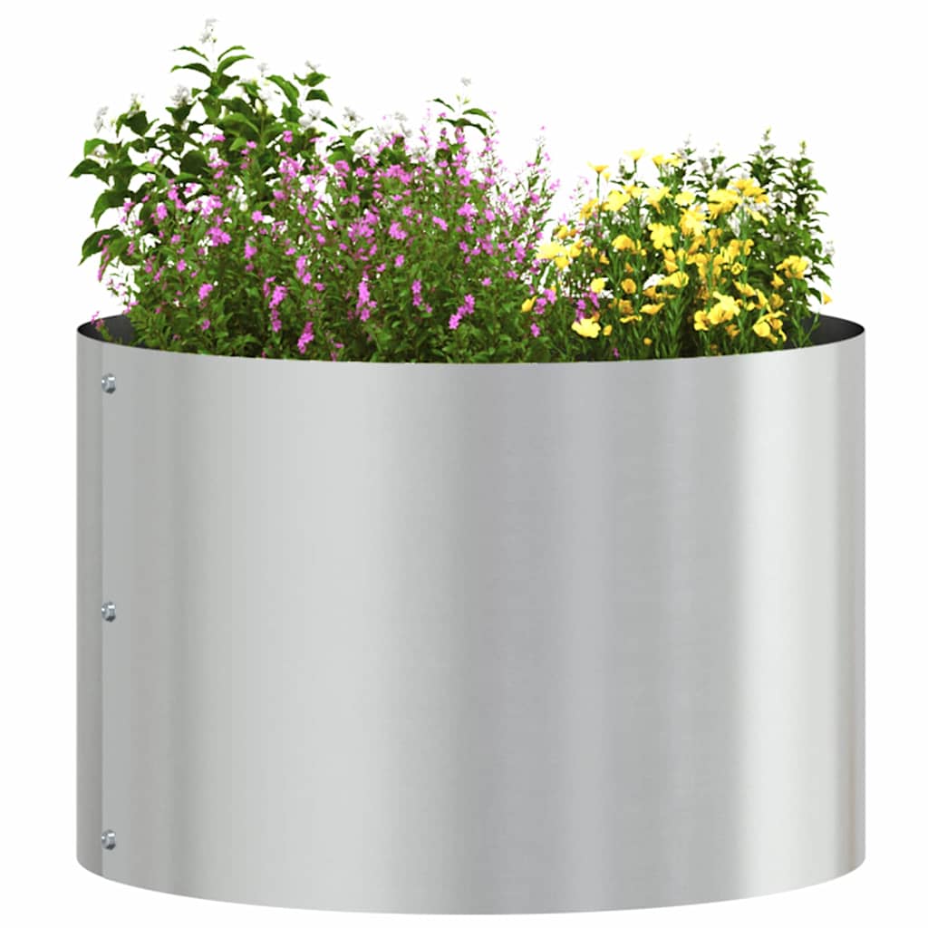 Vaso de Jardim Prateado 30 x 30 x 20 cm Aço Galvanizado