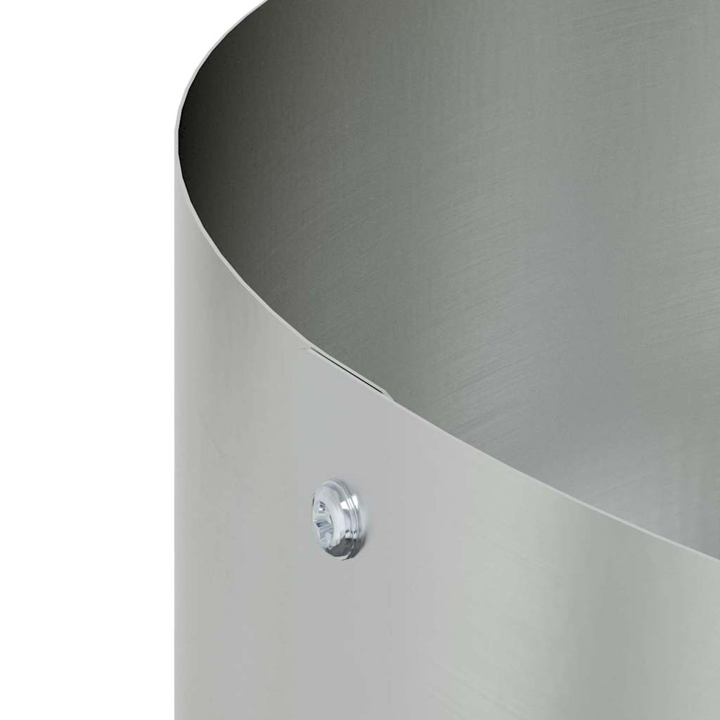 Vaso de Jardim 5 pcs Prateado 30 x 30 x 20 cm Aço Galvanizado