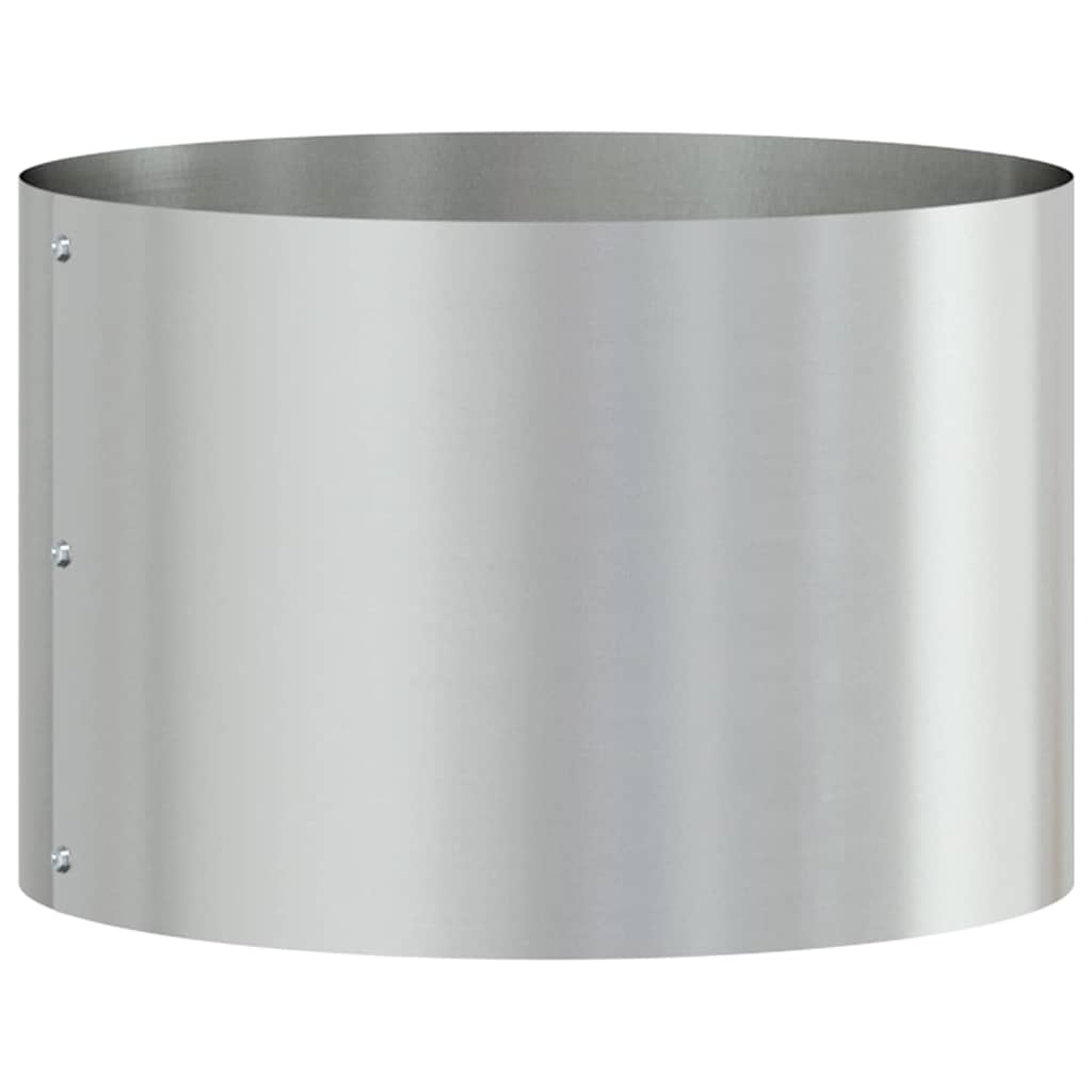 Vaso de Jardim 5 pcs Prateado 30 x 30 x 20 cm Aço Galvanizado