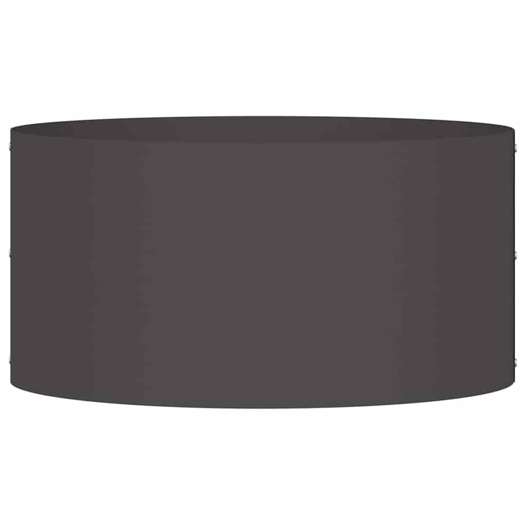 Vaso de Jardim Preto 40 x 40 x 20 cm Aço laminado a frio