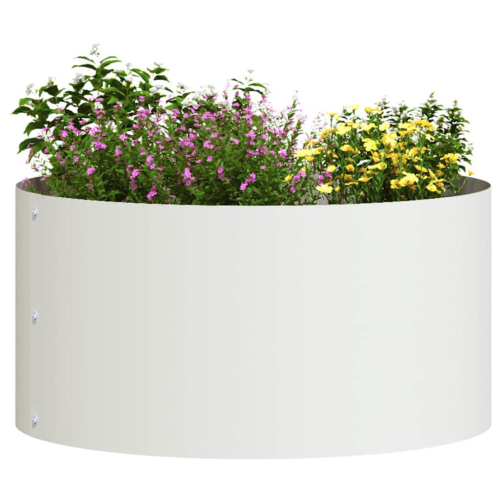 Vaso de Jardim Branco 40 x 40 x 20 cm Aço