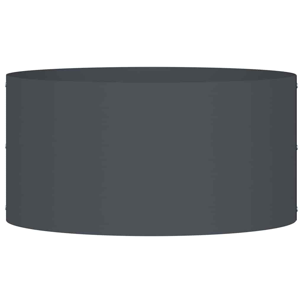Vaso de Jardim Antracite 40 x 40 x 20 cm Aço laminado a frio