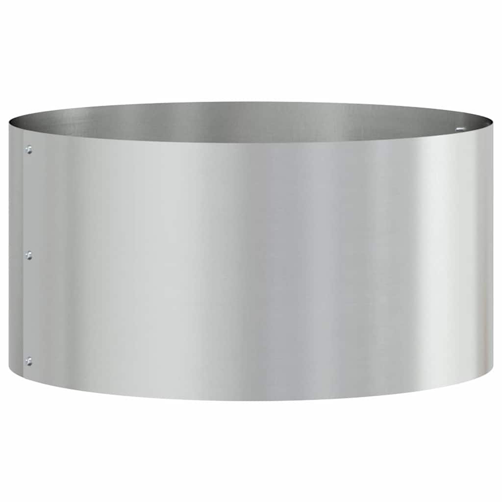 Vaso de Jardim Prateado 40 x 40 x 20 cm Aço Galvanizado