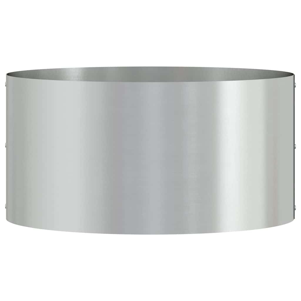 Vaso de Jardim Prateado 40 x 40 x 20 cm Aço Galvanizado