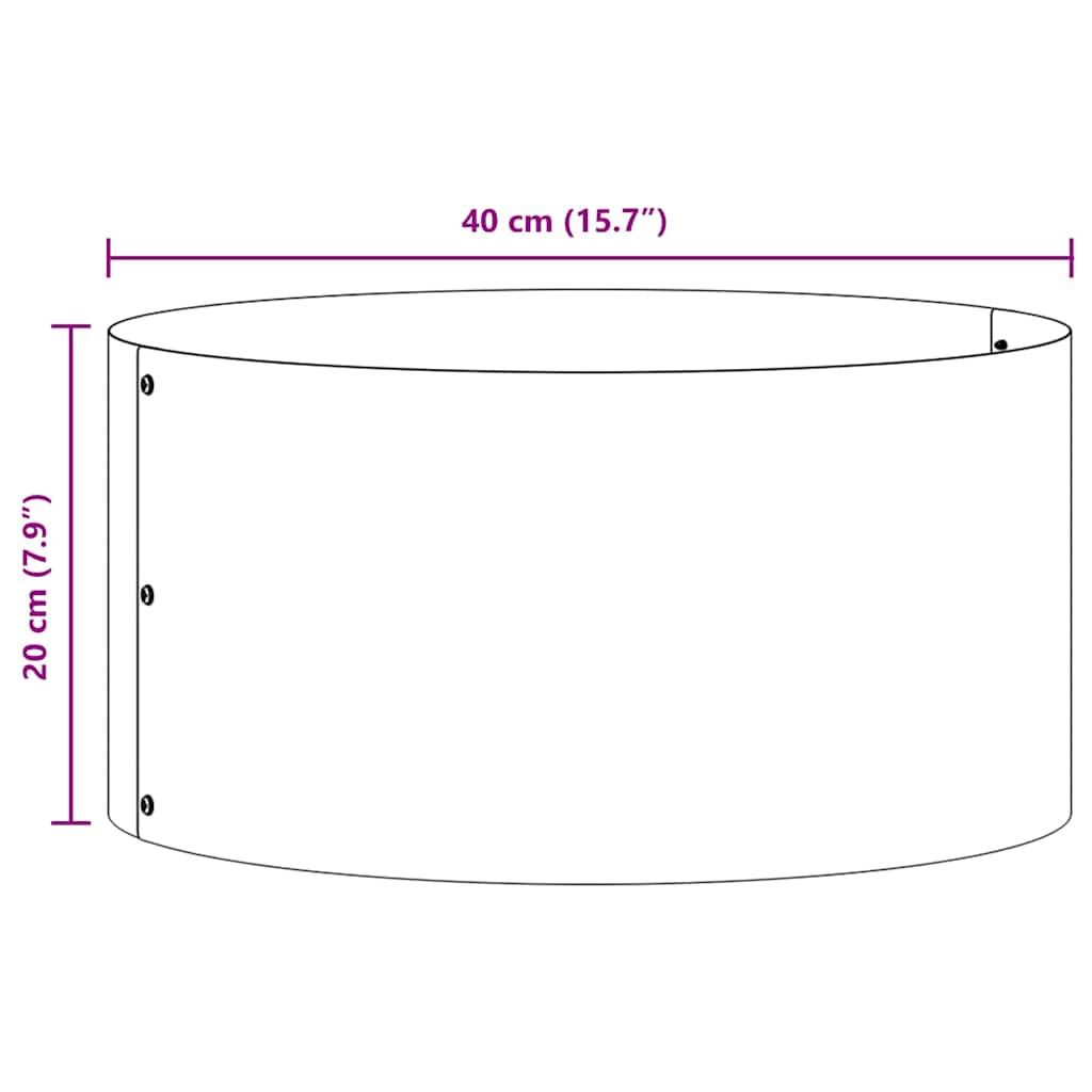 Vaso de Jardim Prateado 40 x 40 x 20 cm Aço Galvanizado