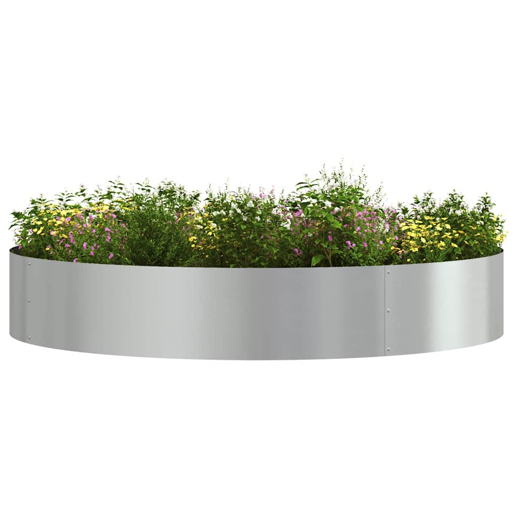 Vaso de Jardim Prateado 120 x 120 x 20 cm Aço galvanizado