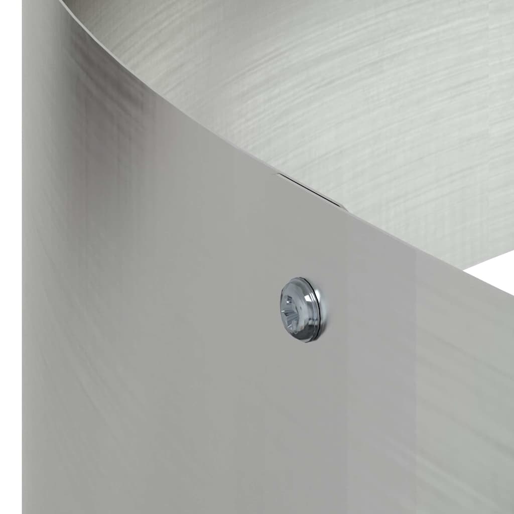 Vaso de Jardim Prateado 90 x 90 x 20 cm Aço Galvanizado