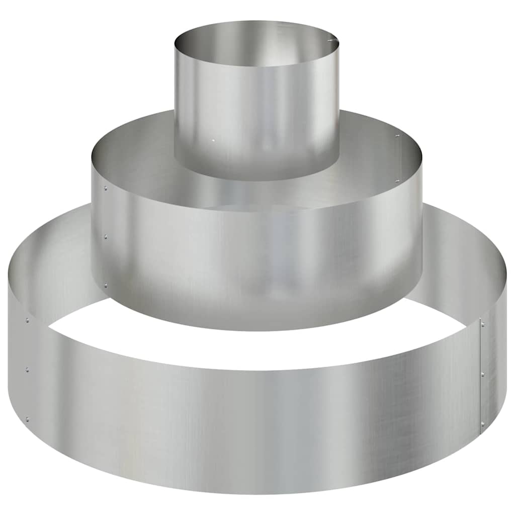 Vaso de Jardim Prateado 90 x 90 x 20 cm Aço Galvanizado