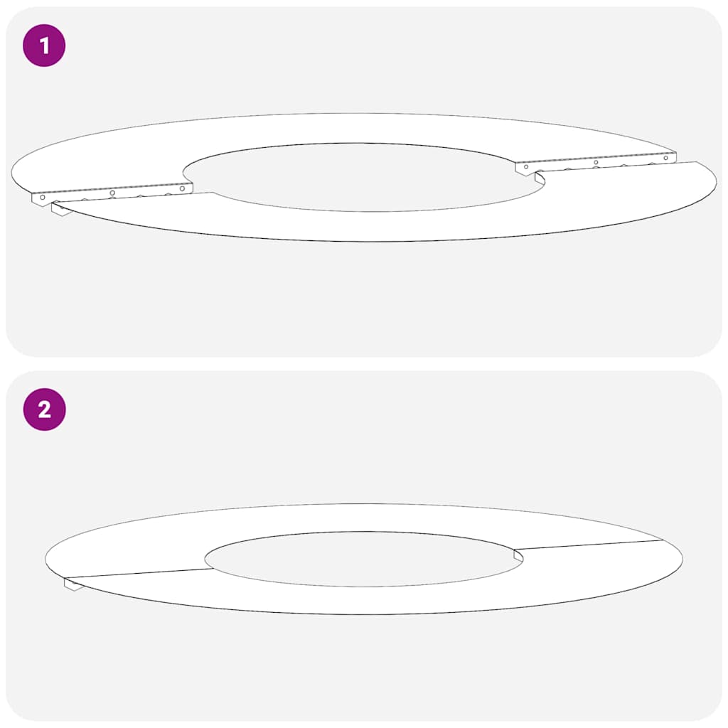 adequado para Anéis de Árvore Planos Verde-oliva Ø30 / 60 cm Aço