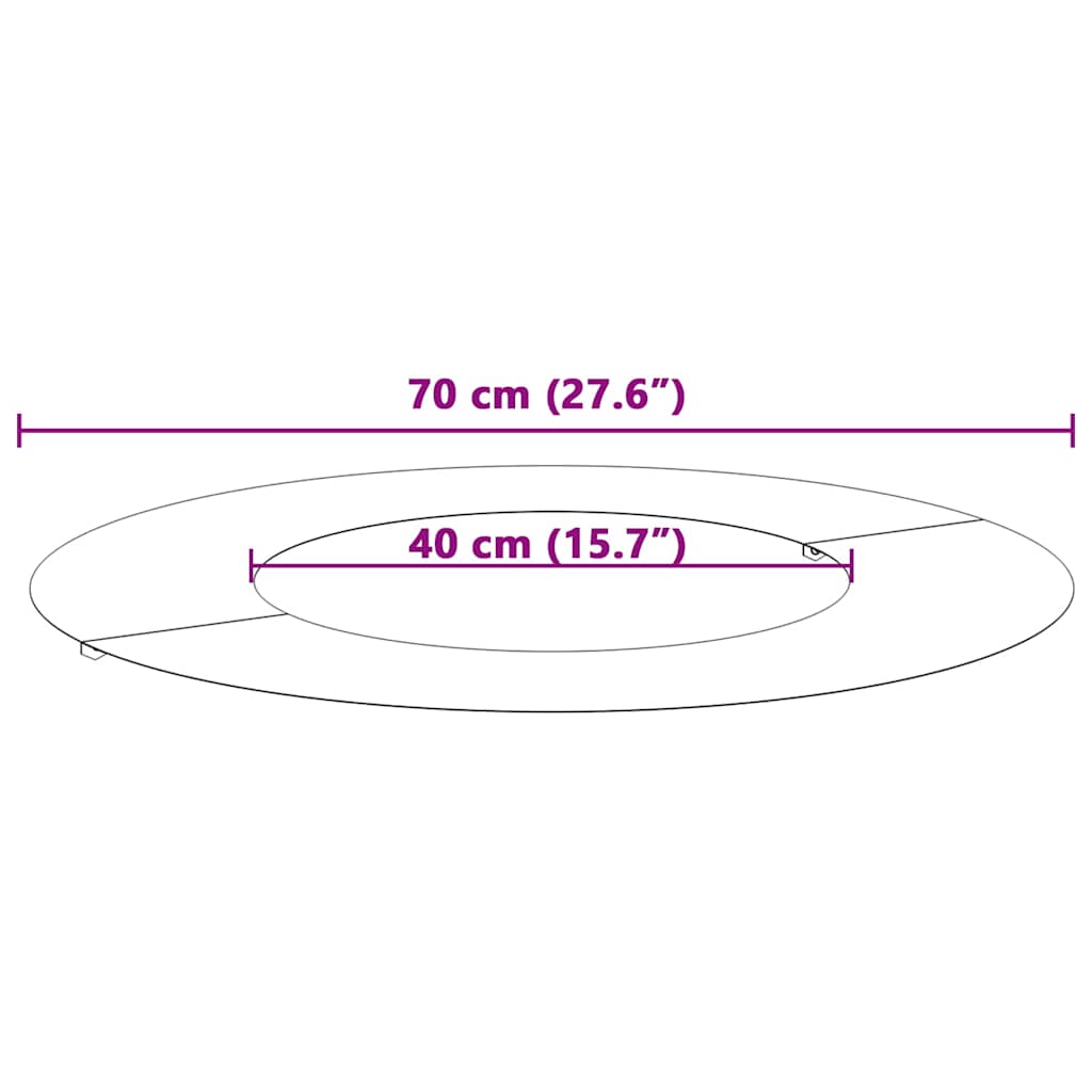 adequado para Anéis de Árvore Planos Antracite Ø40 / 70 cm Aço