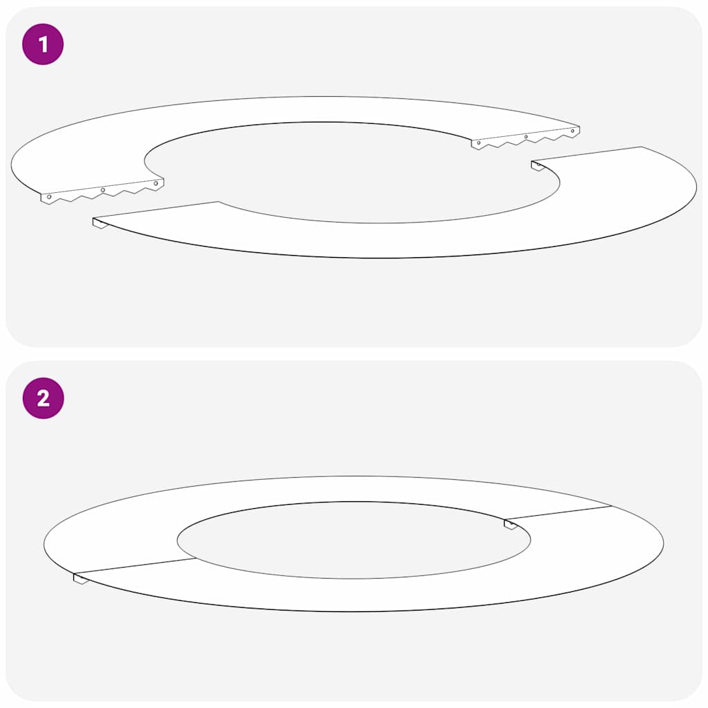 adequado para Anéis de Árvore Planos Castanho Ø40 / 70 cm