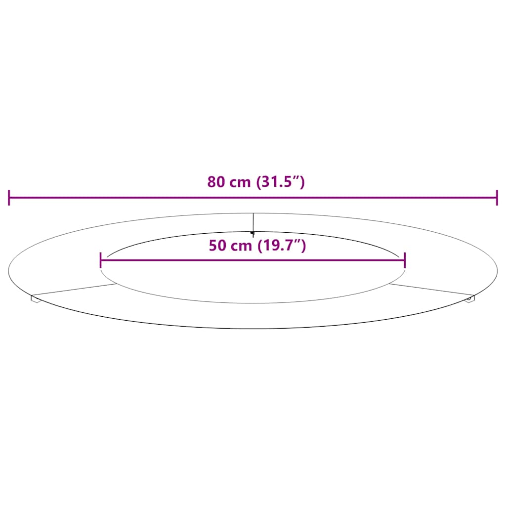 adequado para Anéis de Árvore Planos Prateado Ø50 / 80 cm