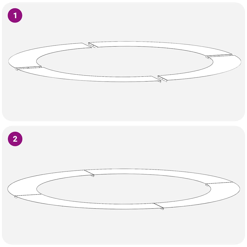 adequado para Anéis de Árvore Planos Prateado Ø90 / 120 cm